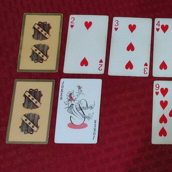 Vintage Stancraft Coat of Arms Playing Cards and Plastic Glitter Case - Picture 11 of 16